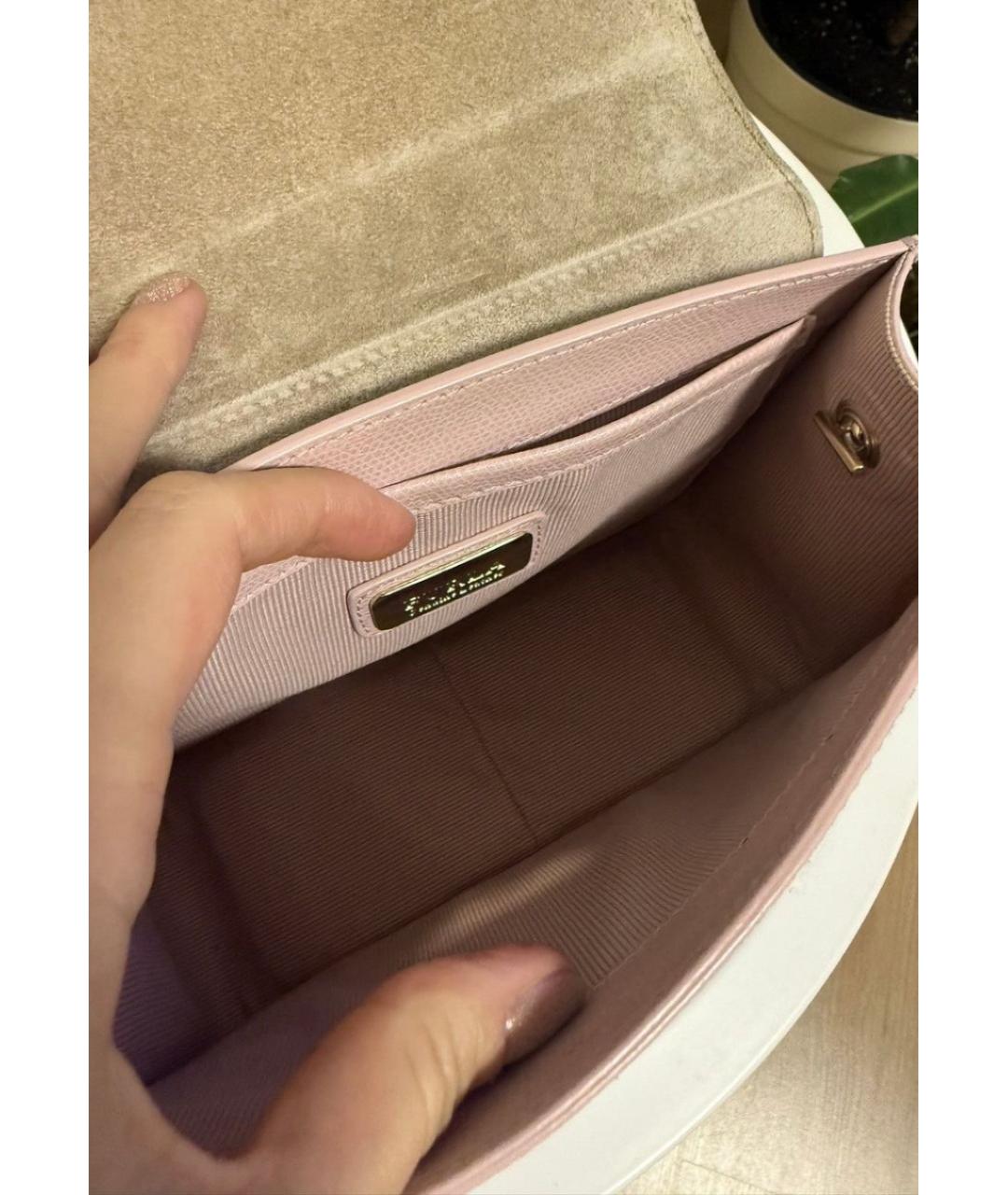 FURLA Розовая сумка через плечо из искусственной кожи, фото 4