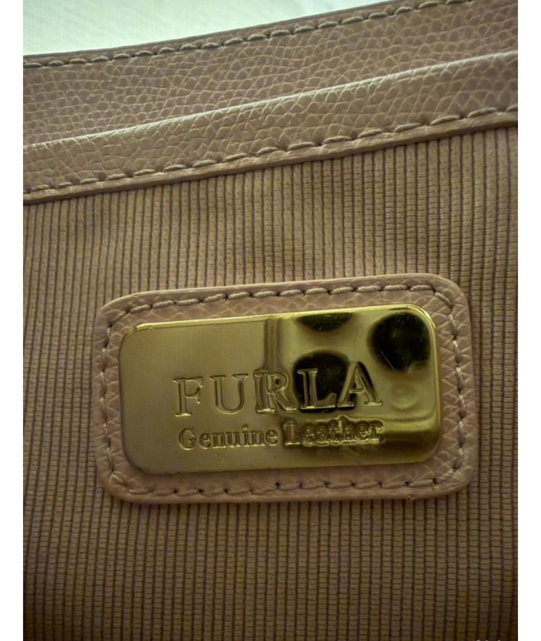 FURLA Розовая сумка через плечо из искусственной кожи, фото 5