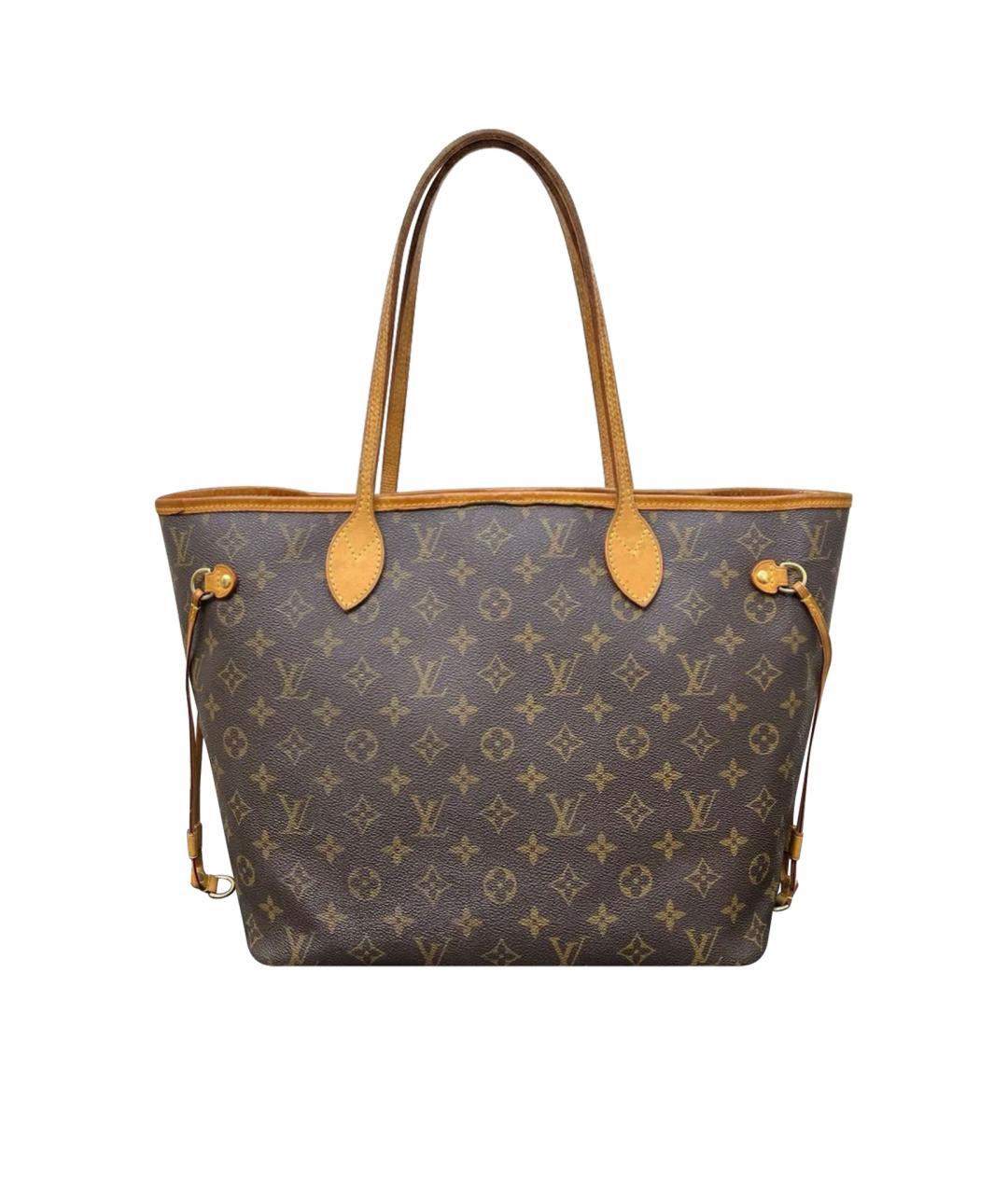 LOUIS VUITTON Коричневая кожаная сумка тоут, фото 1