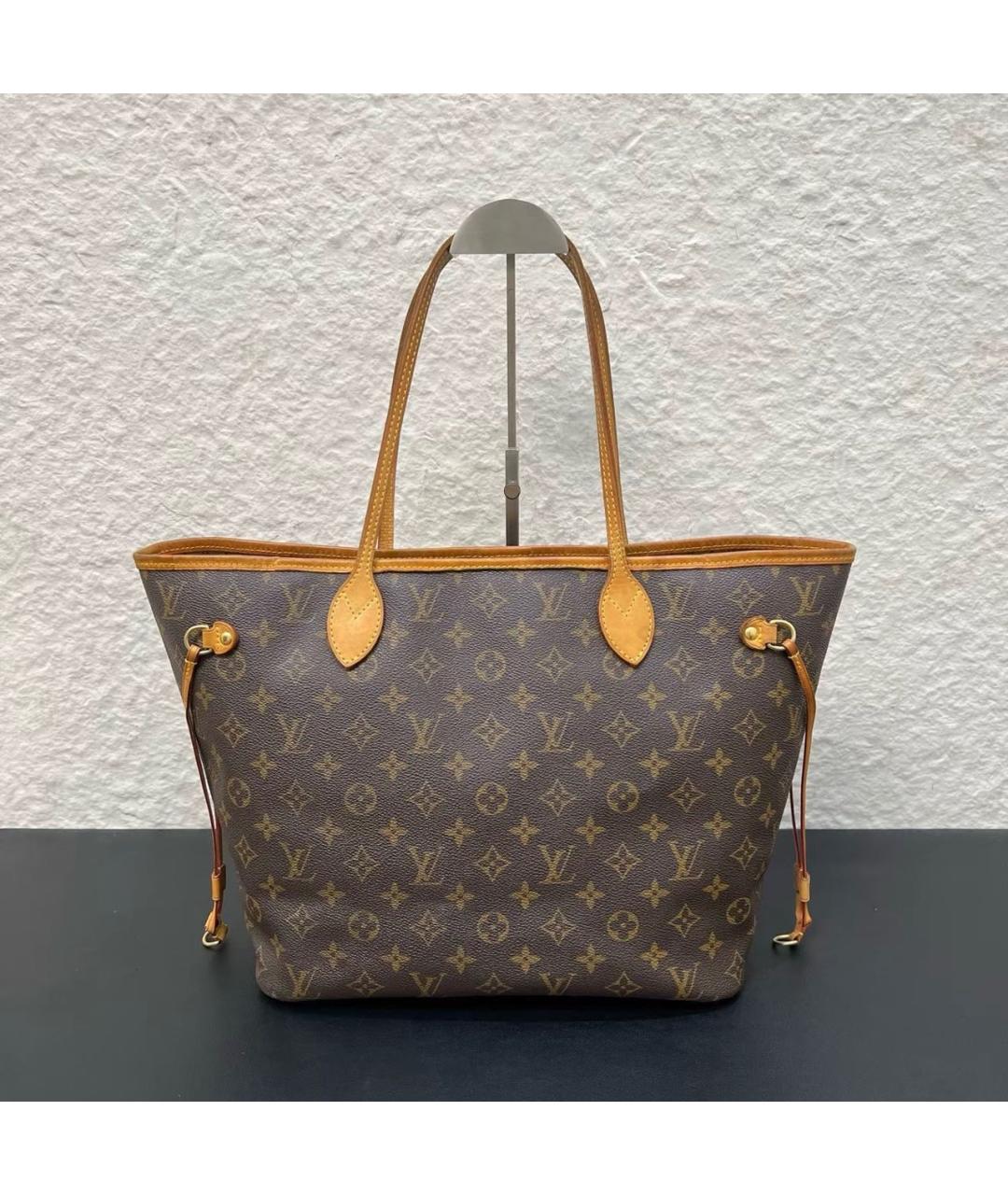 LOUIS VUITTON Коричневая кожаная сумка тоут, фото 2