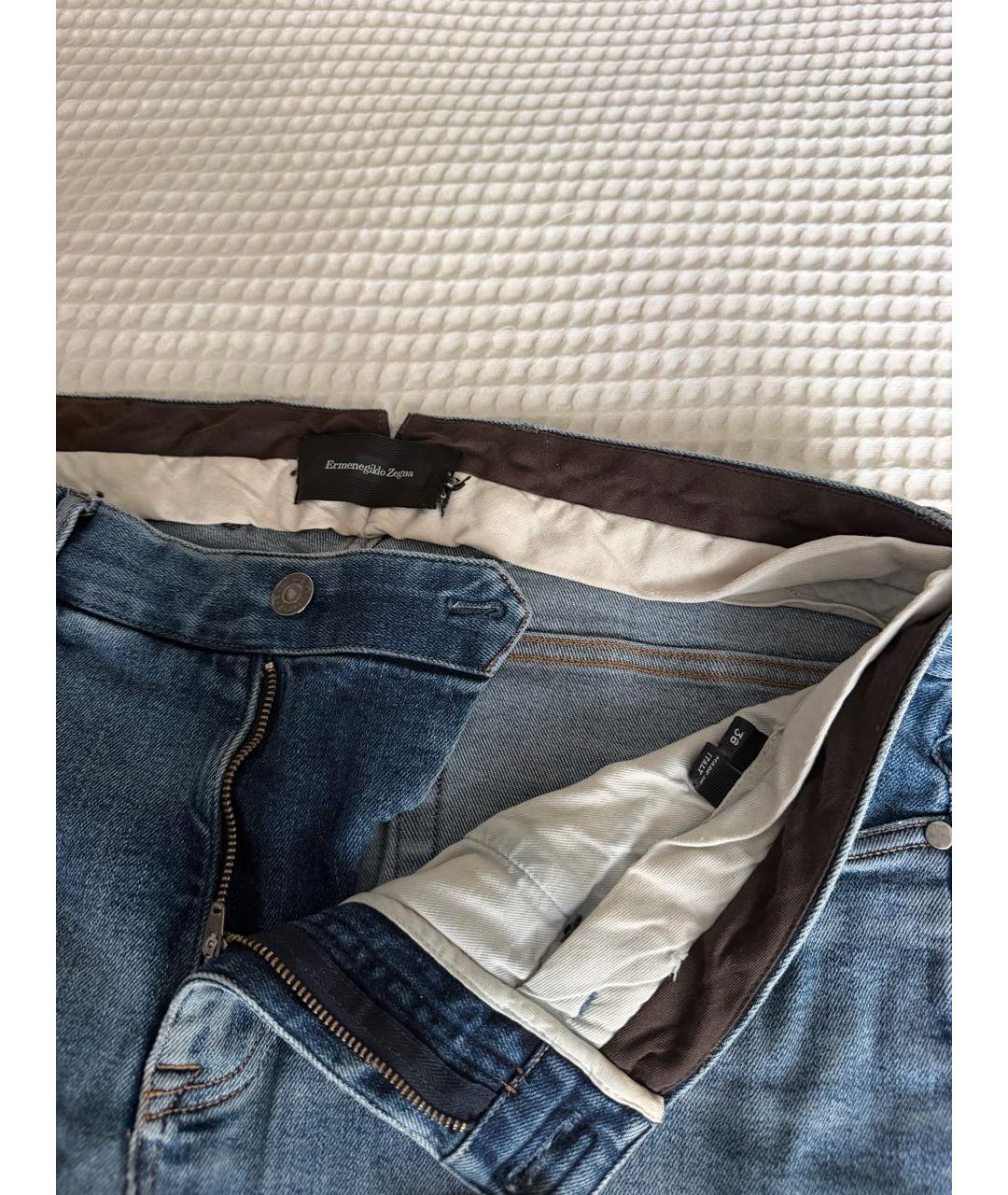 ERMENEGILDO ZEGNA XXX Голубые хлопковые джинсы, фото 3