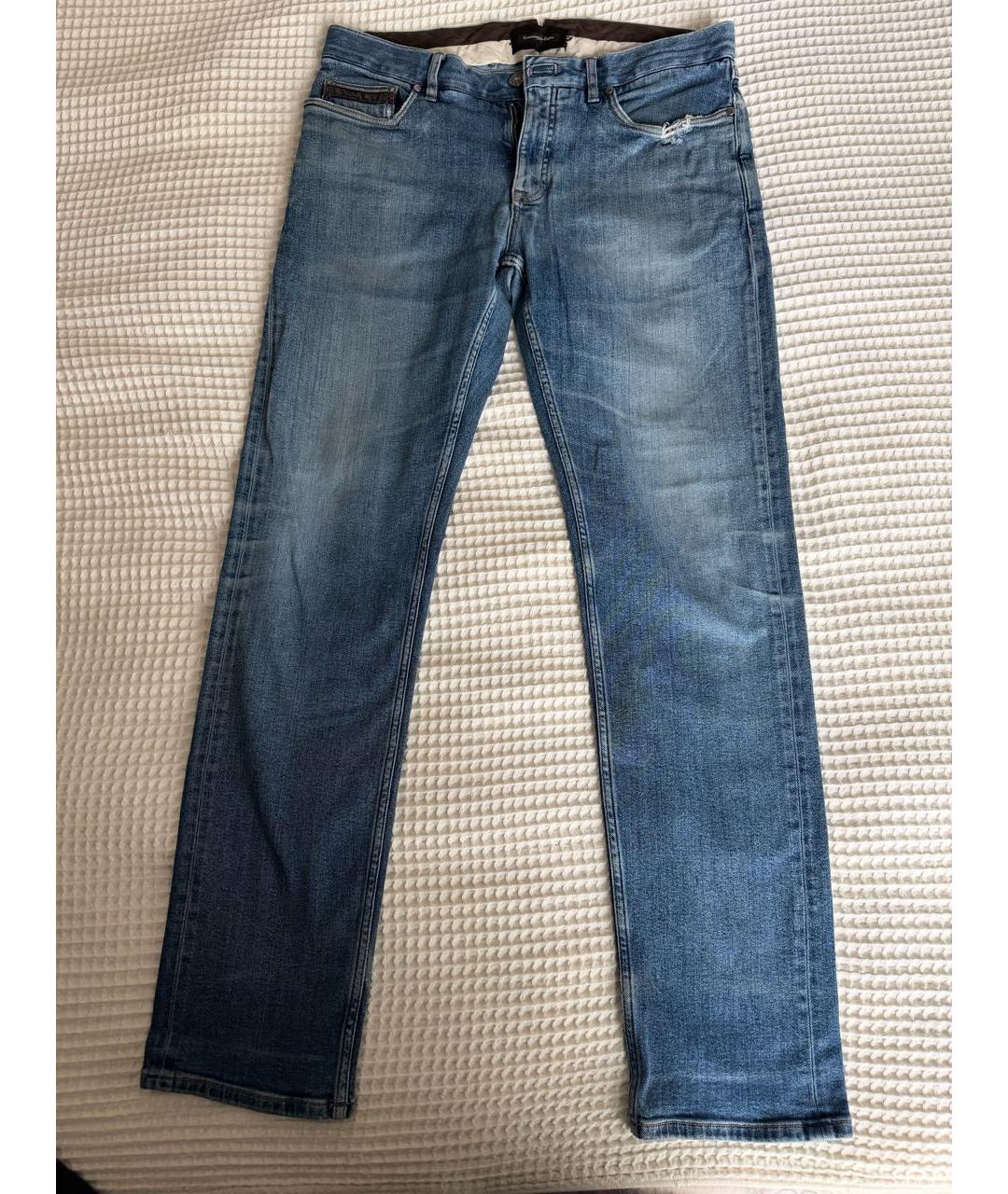 ERMENEGILDO ZEGNA XXX Голубые хлопковые джинсы, фото 4