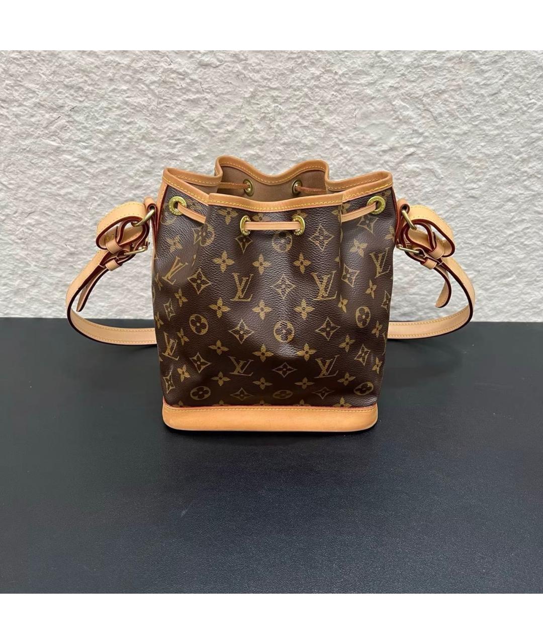LOUIS VUITTON Коричневая кожаная сумка через плечо, фото 2