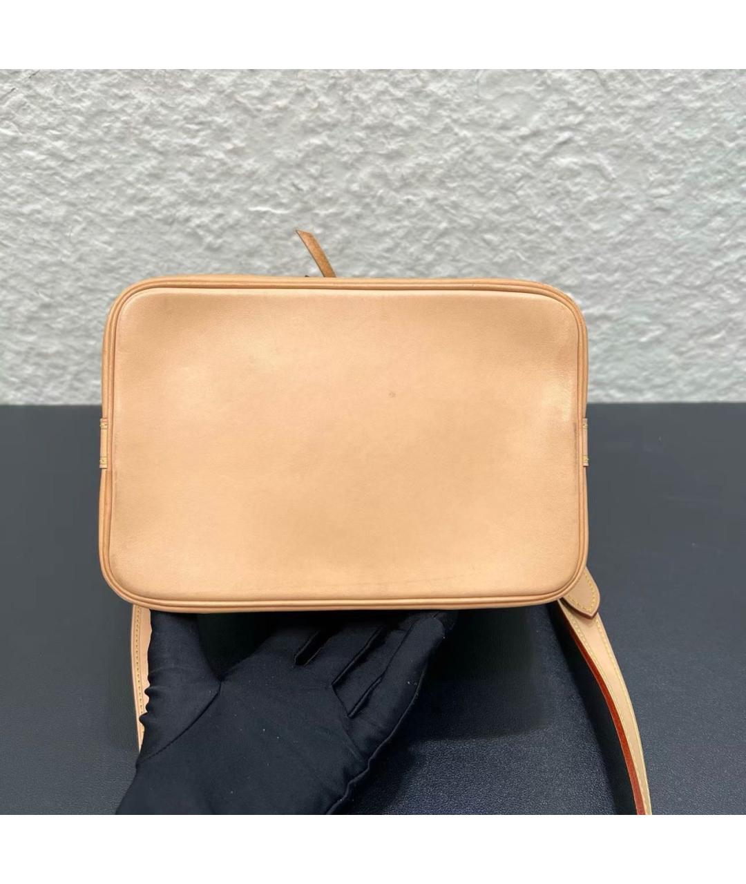 LOUIS VUITTON Коричневая кожаная сумка через плечо, фото 5
