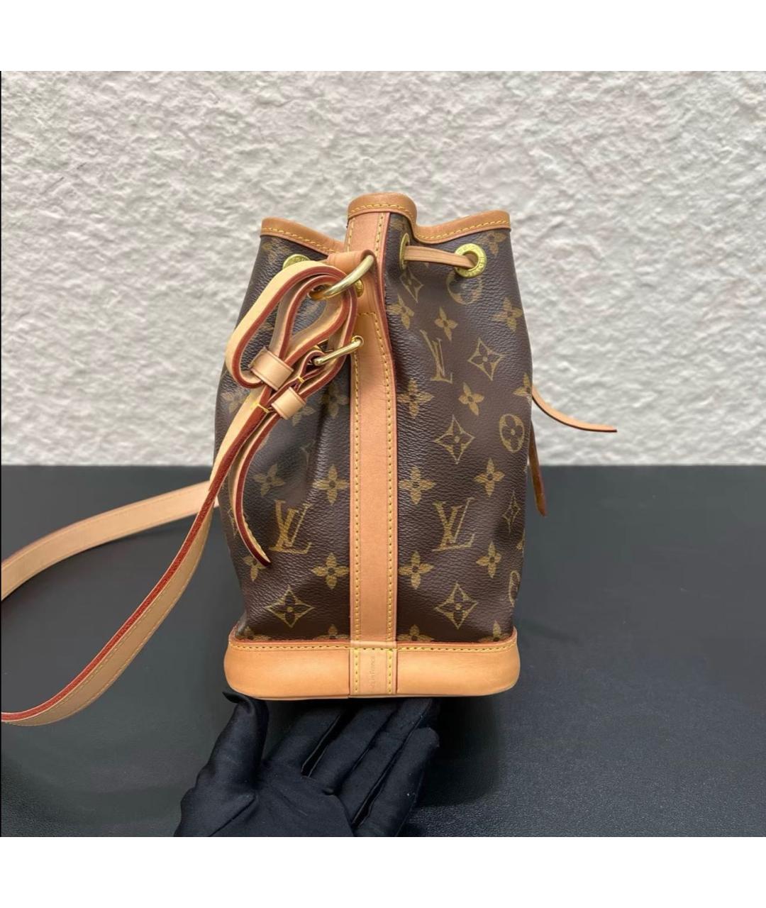 LOUIS VUITTON Коричневая кожаная сумка через плечо, фото 3
