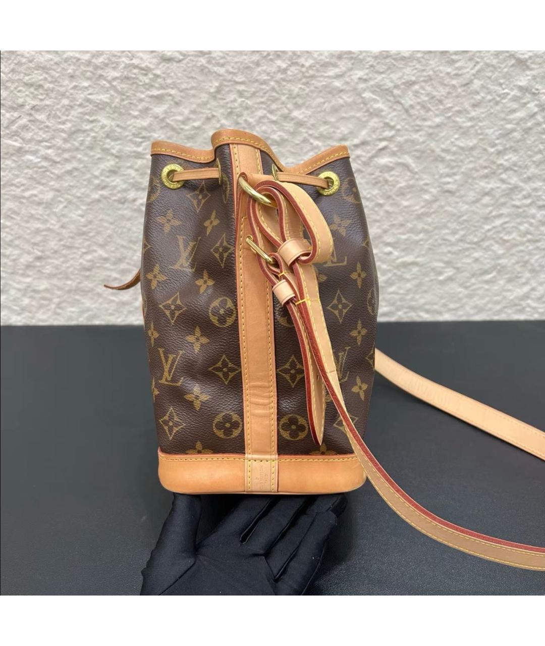 LOUIS VUITTON Коричневая кожаная сумка через плечо, фото 4