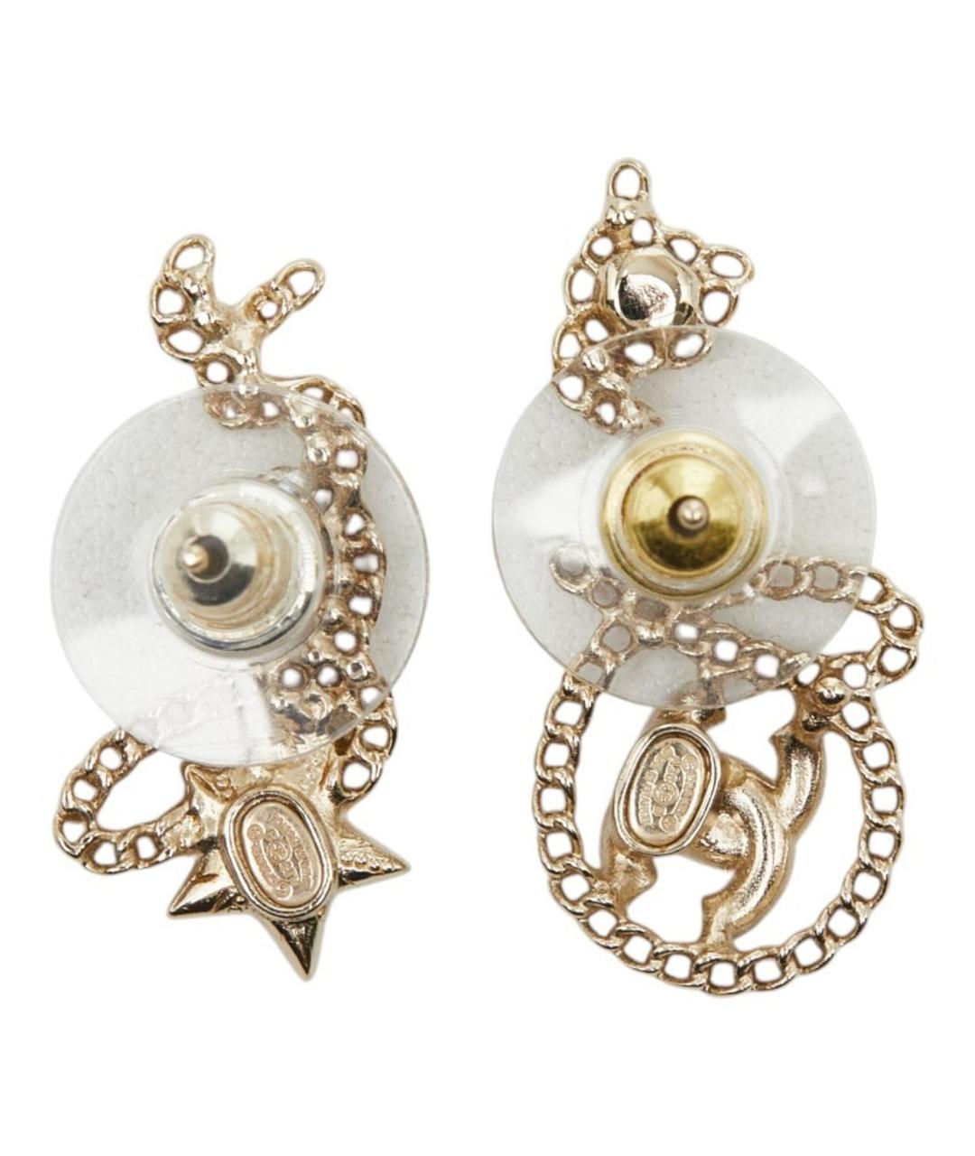 CHANEL Золотые серьги, фото 2