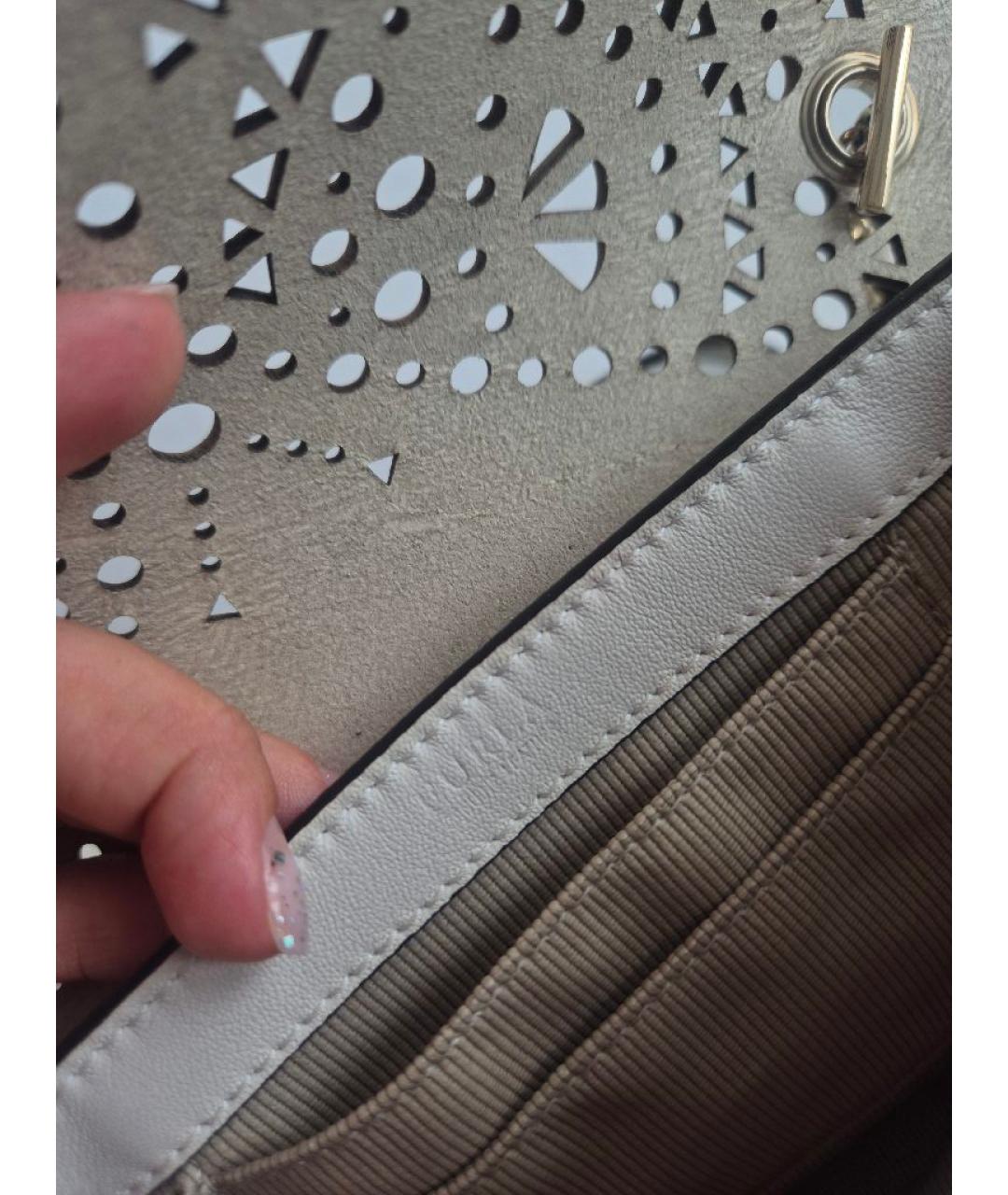 FURLA Белая сумка через плечо из искусственной кожи, фото 4