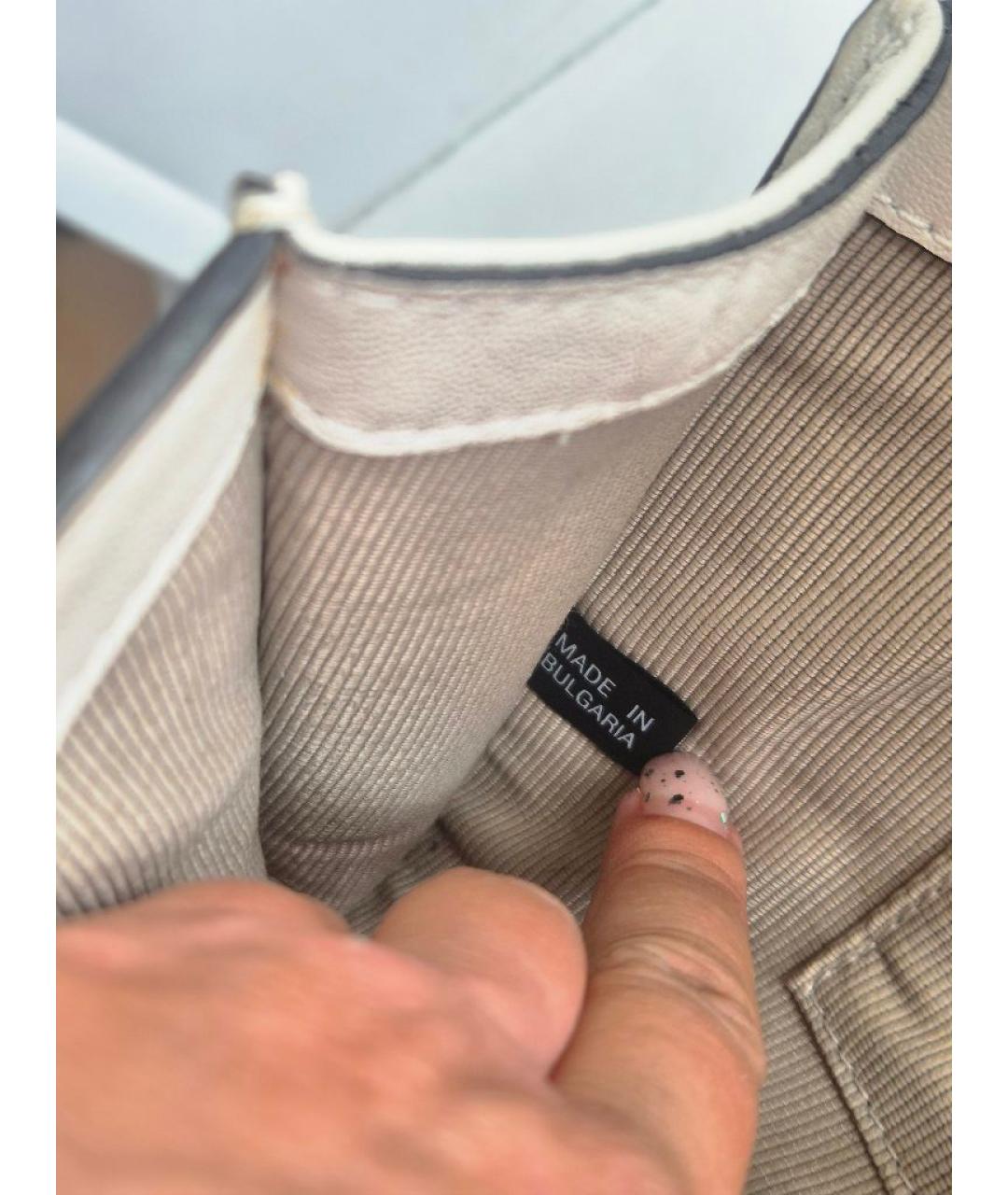 FURLA Белая сумка через плечо из искусственной кожи, фото 6
