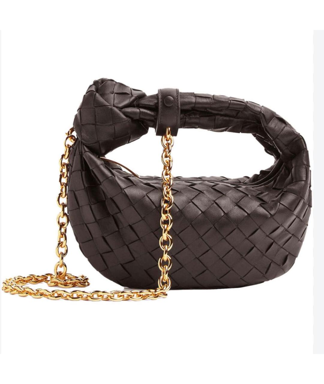 BOTTEGA VENETA Коричневая кожаная сумка с короткими ручками, фото 9