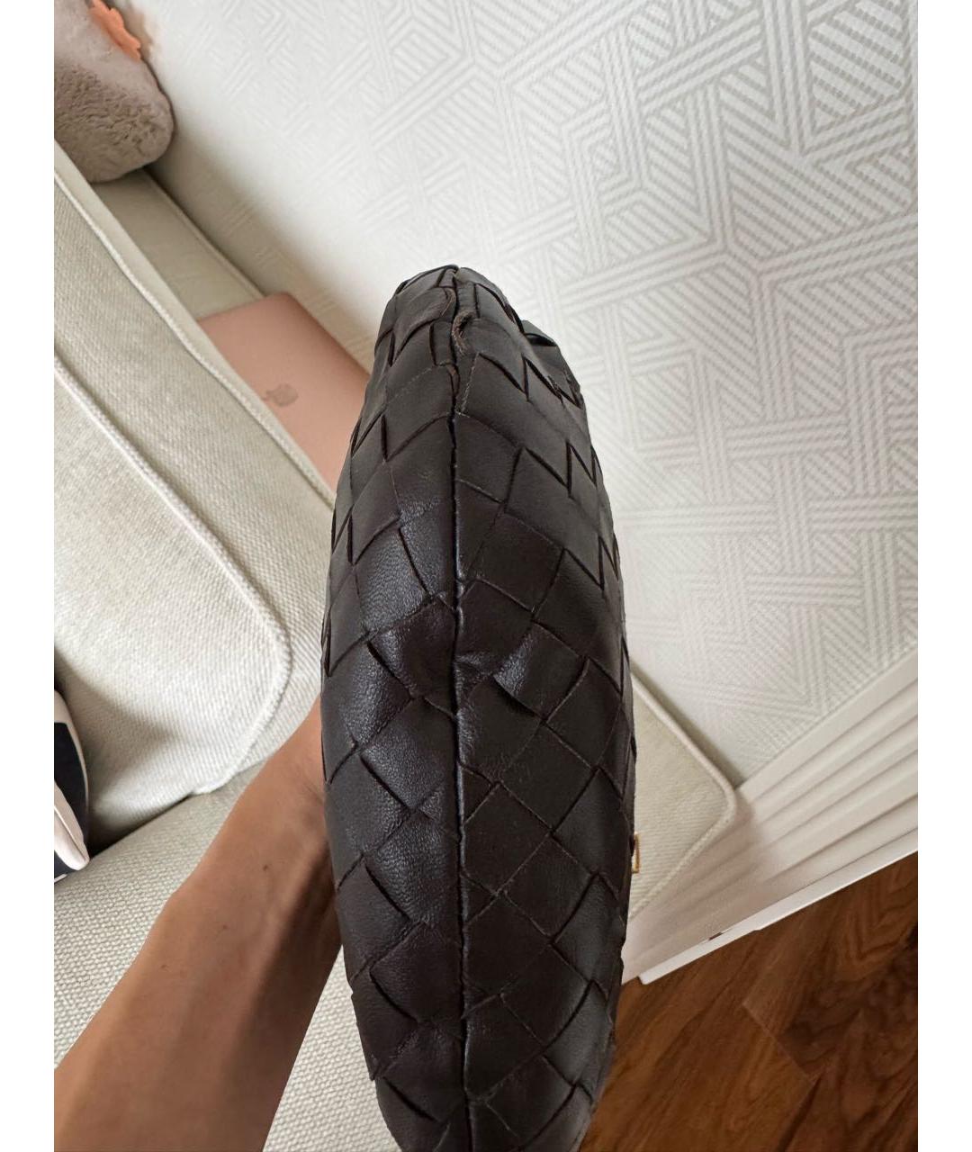 BOTTEGA VENETA Коричневая кожаная сумка с короткими ручками, фото 7
