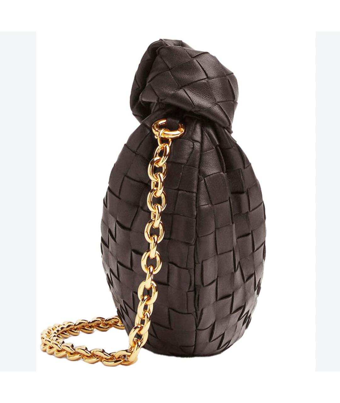 BOTTEGA VENETA Коричневая кожаная сумка с короткими ручками, фото 2
