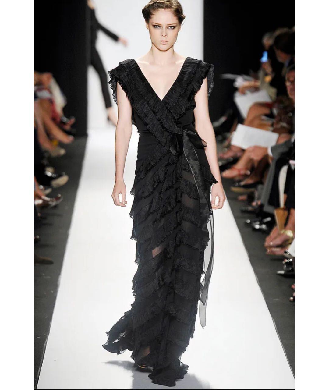 CAROLINA HERRERA Черное шелковое вечернее платье, фото 3