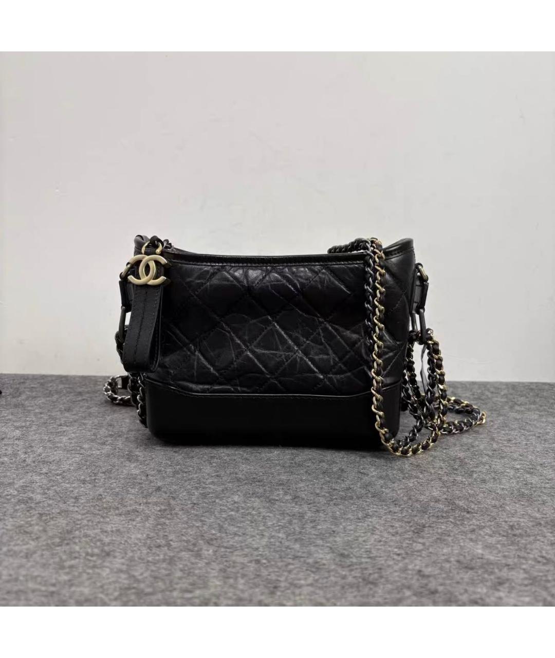 CHANEL Черная кожаная сумка через плечо, фото 8