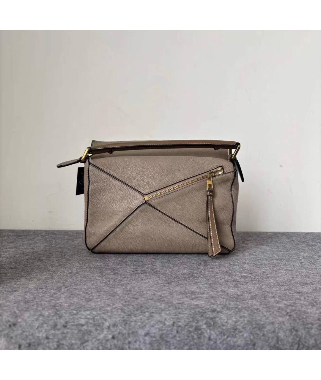 LOEWE Бежевая кожаная сумка через плечо, фото 2