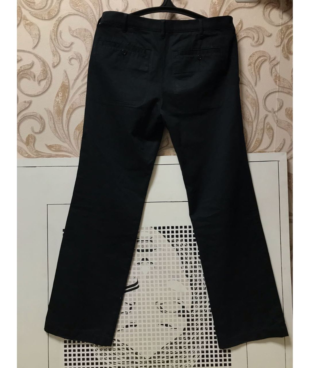 YOHJI YAMAMOTO Черные хлопковые брюки чинос, фото 2