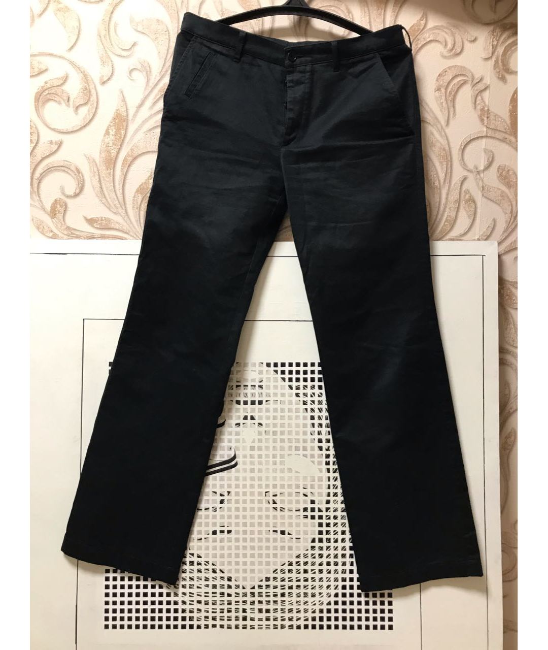 YOHJI YAMAMOTO Черные хлопковые брюки чинос, фото 7