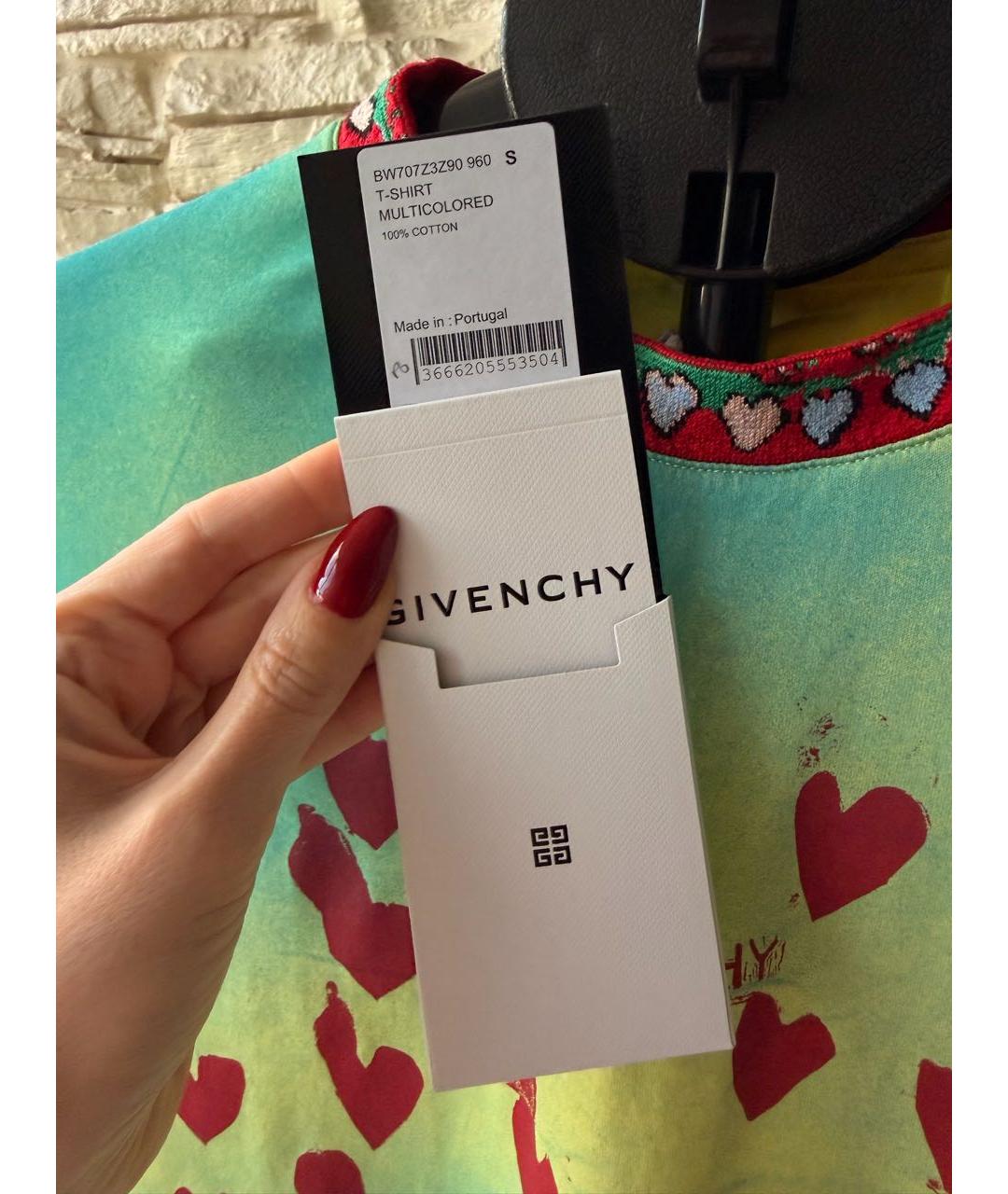 GIVENCHY Зеленая хлопковая футболка, фото 8