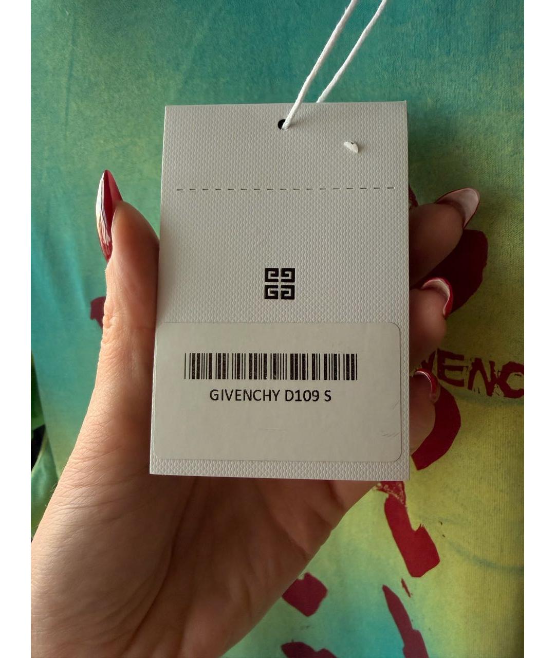 GIVENCHY Зеленая хлопковая футболка, фото 7