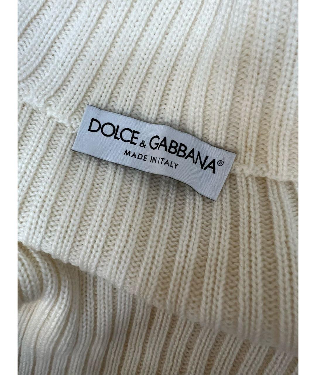 DOLCE&GABBANA Белая шерстяная водолазка, фото 3