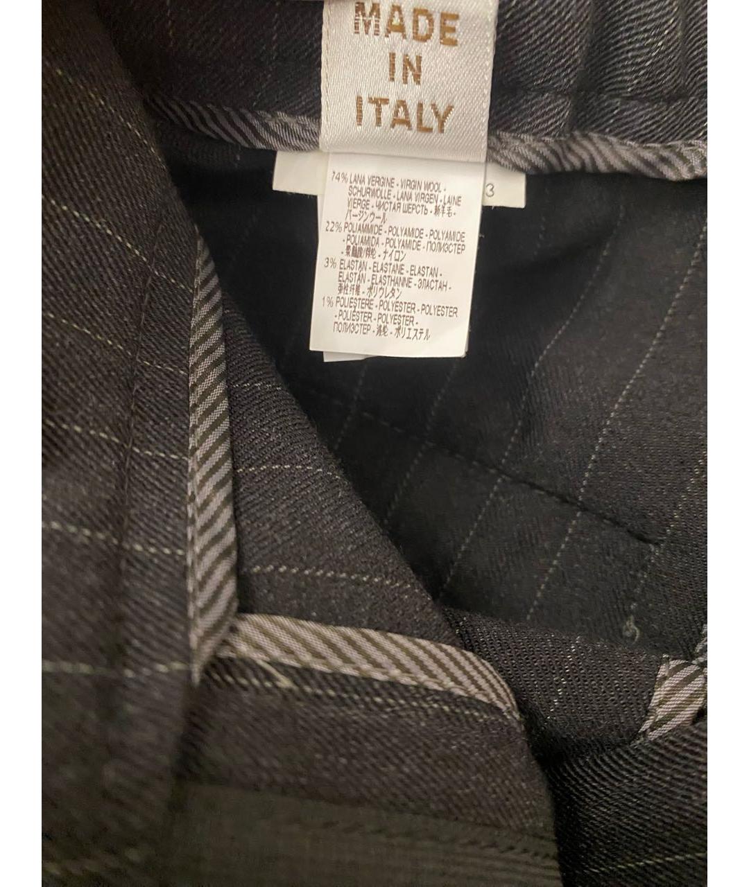 BRUNELLO CUCINELLI Серые шерстяные брюки узкие, фото 4