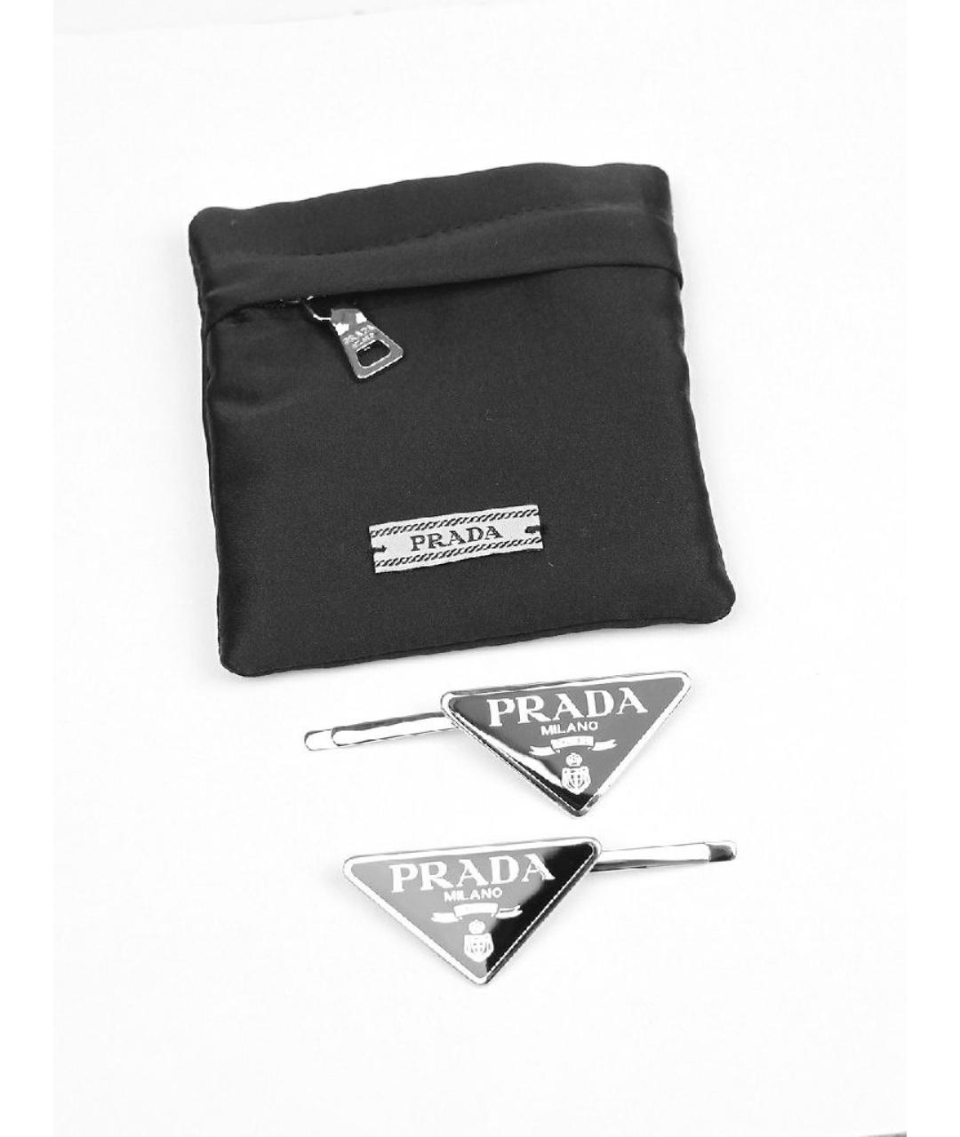 PRADA Черная заколка, фото 2
