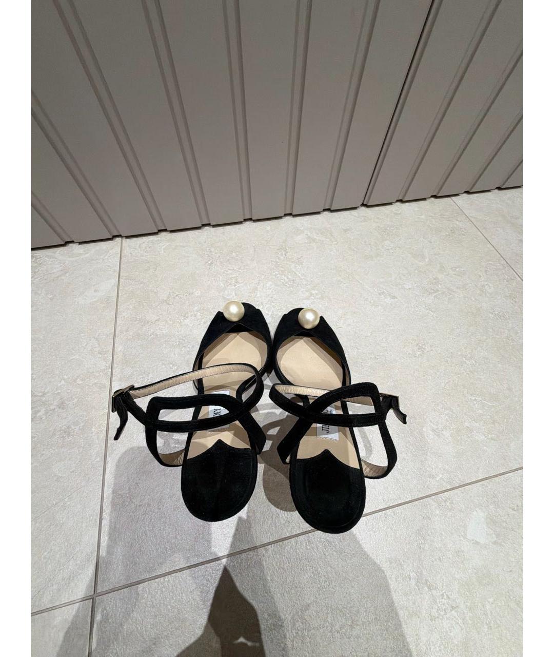 JIMMY CHOO Черные замшевые босоножки, фото 3