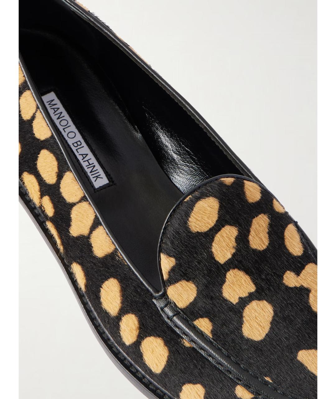 MANOLO BLAHNIK Черные кожаные лоферы, фото 5