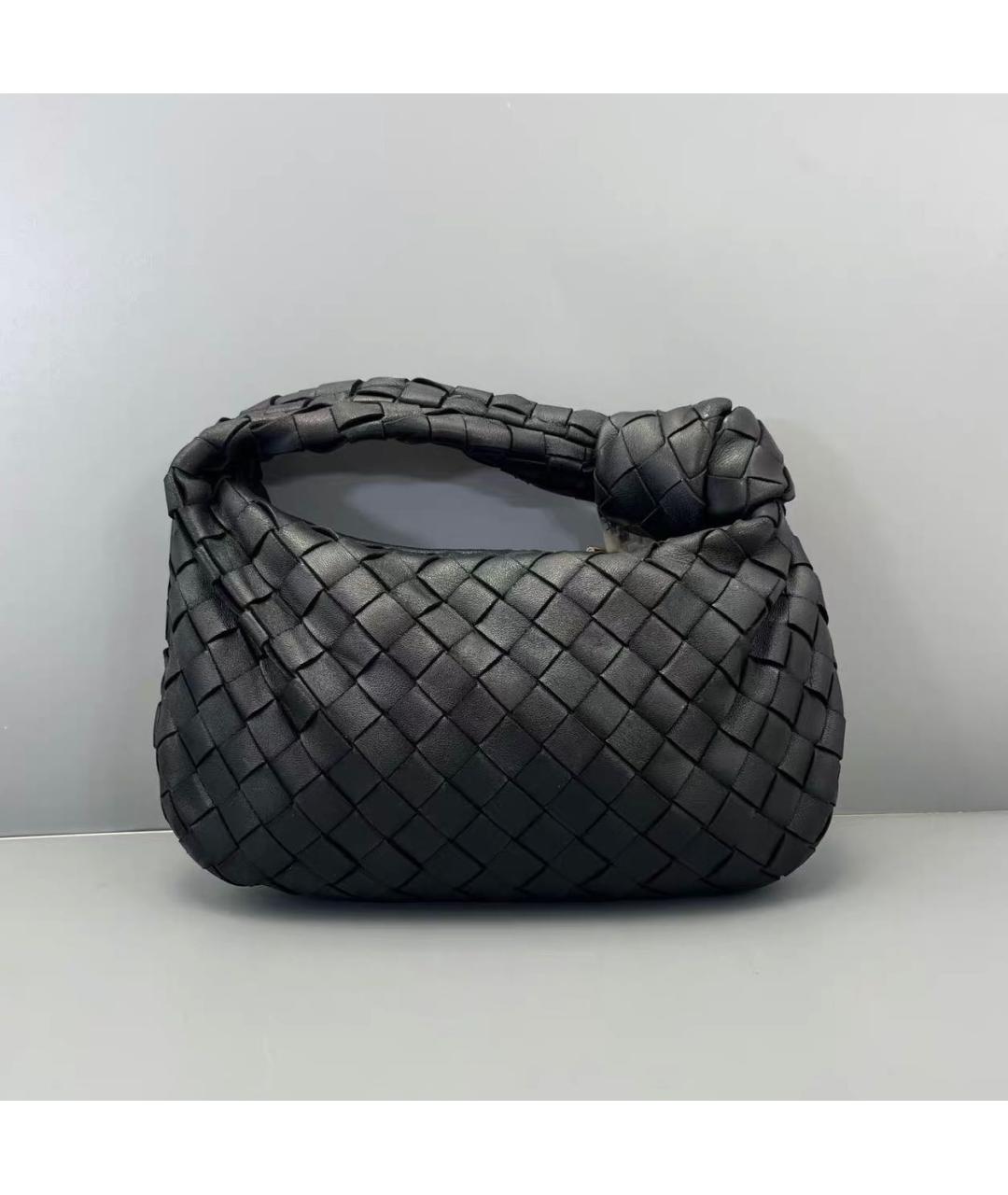 BOTTEGA VENETA Черная кожаная сумка с короткими ручками, фото 2