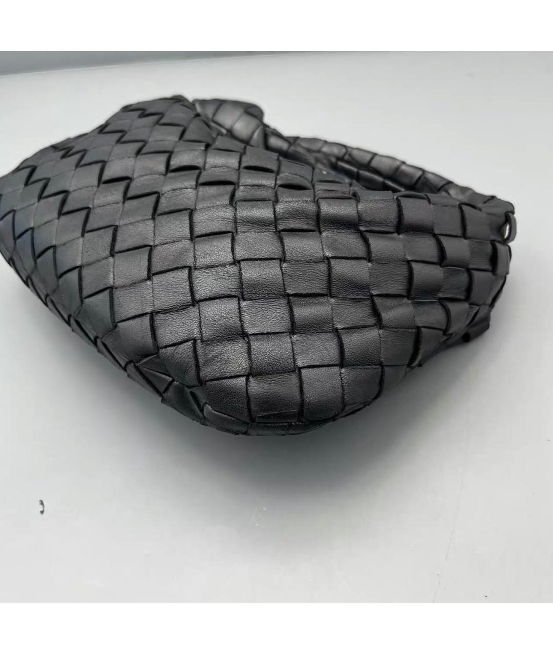 BOTTEGA VENETA Черная кожаная сумка с короткими ручками, фото 3