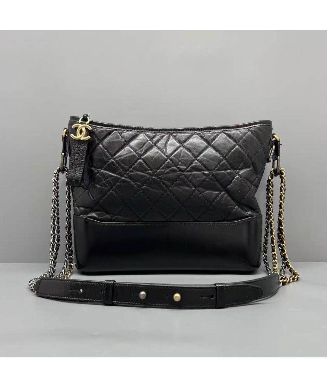 CHANEL Черная кожаная сумка тоут, фото 8