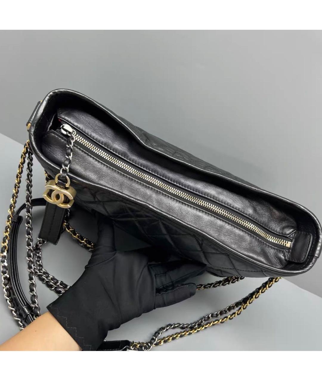 CHANEL Черная кожаная сумка тоут, фото 5