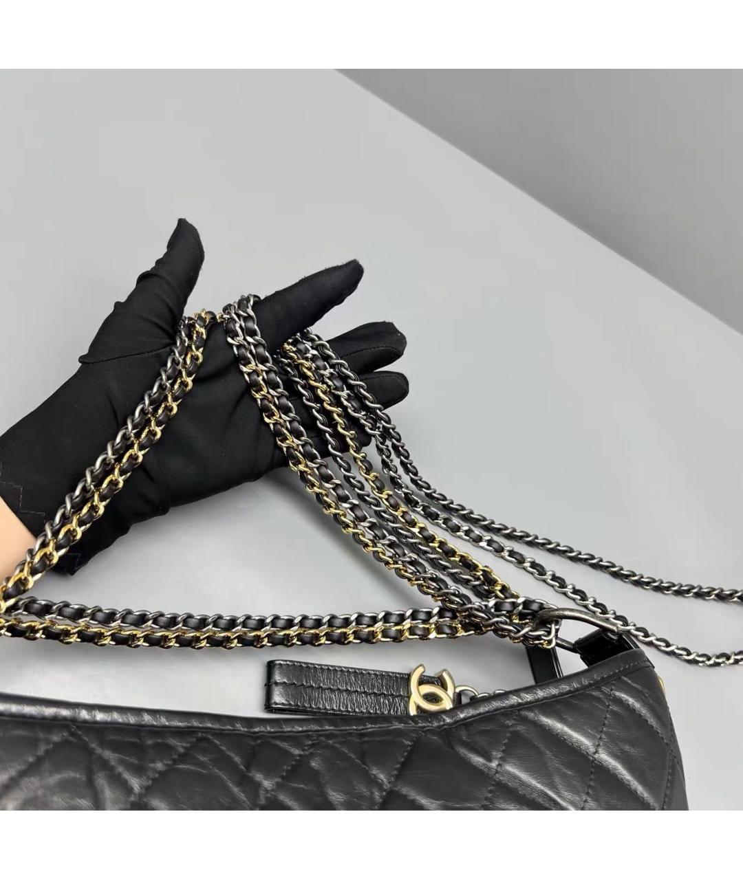 CHANEL Черная кожаная сумка тоут, фото 4