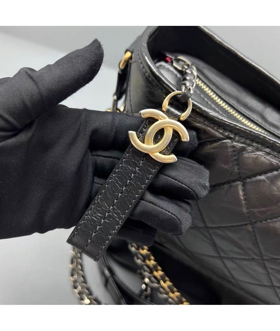 CHANEL Черная кожаная сумка тоут, фото 6