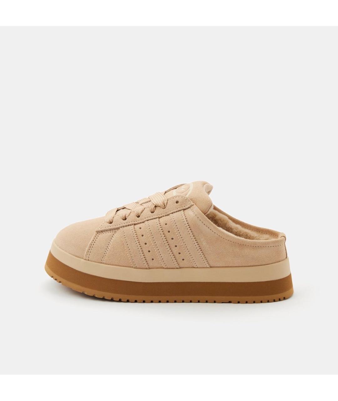 ADIDAS Бежевые замшевые сабо, фото 9