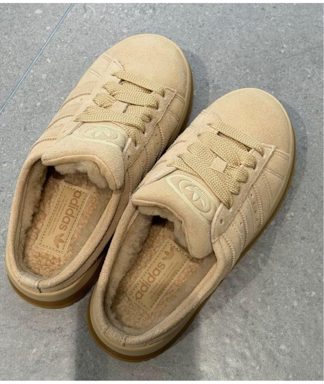 ADIDAS Бежевые замшевые сабо, фото 5