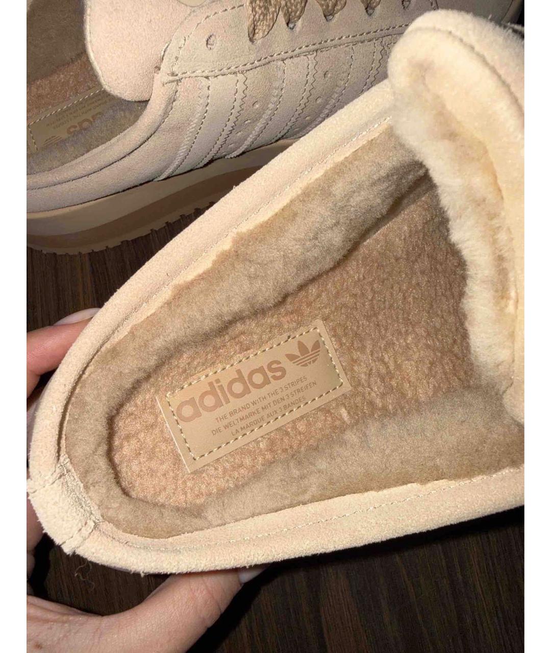 ADIDAS Бежевые замшевые сабо, фото 7