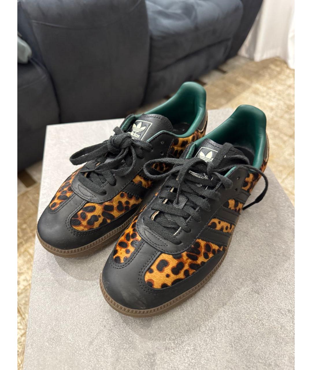 ADIDAS Черные кеды из искусственной кожи, фото 2