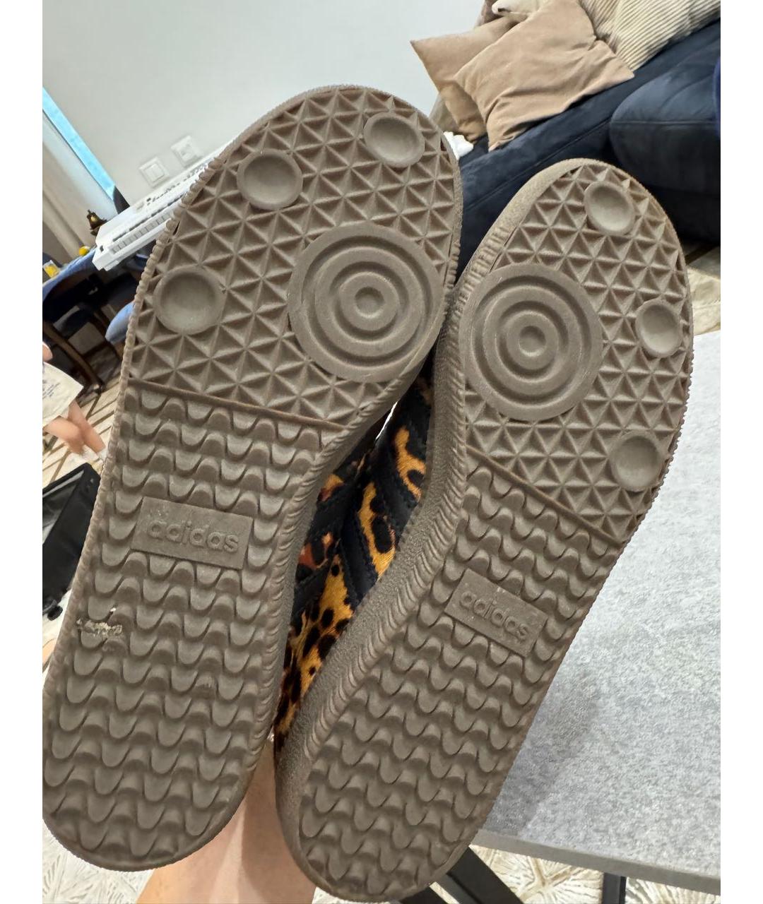 ADIDAS Черные кеды из искусственной кожи, фото 5