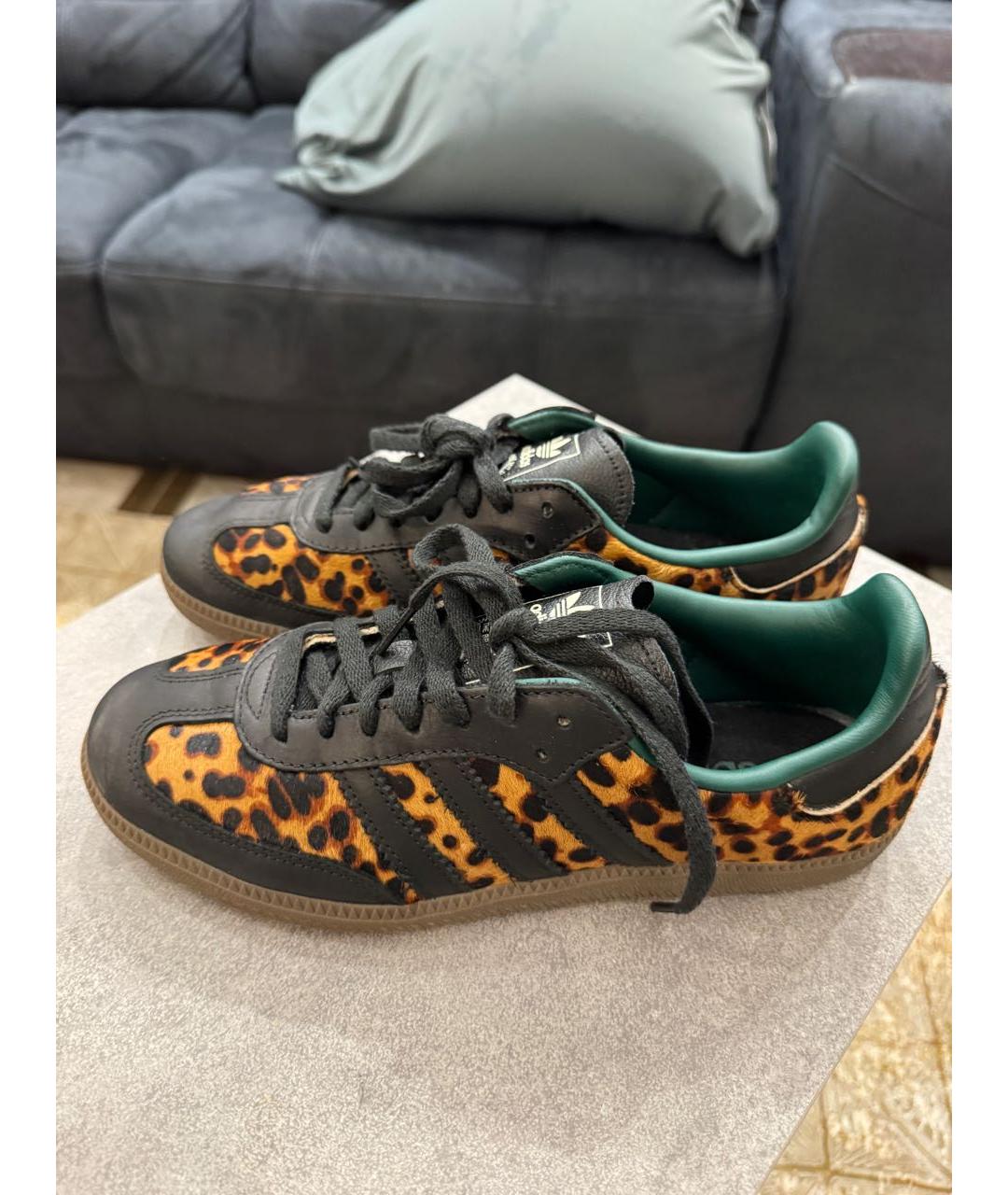 ADIDAS Черные кеды из искусственной кожи, фото 6