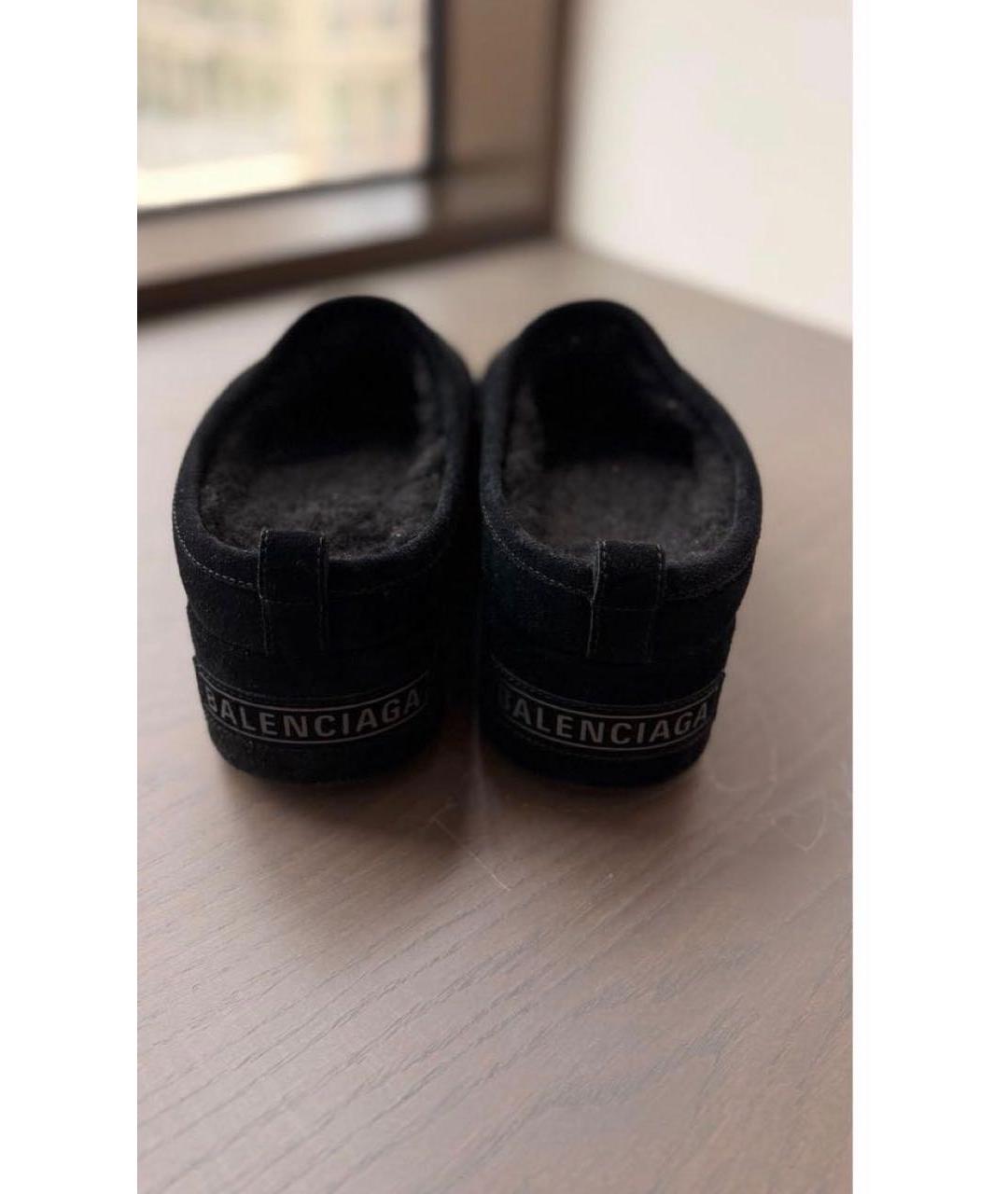 BALENCIAGA Черные замшевые сабо, фото 3