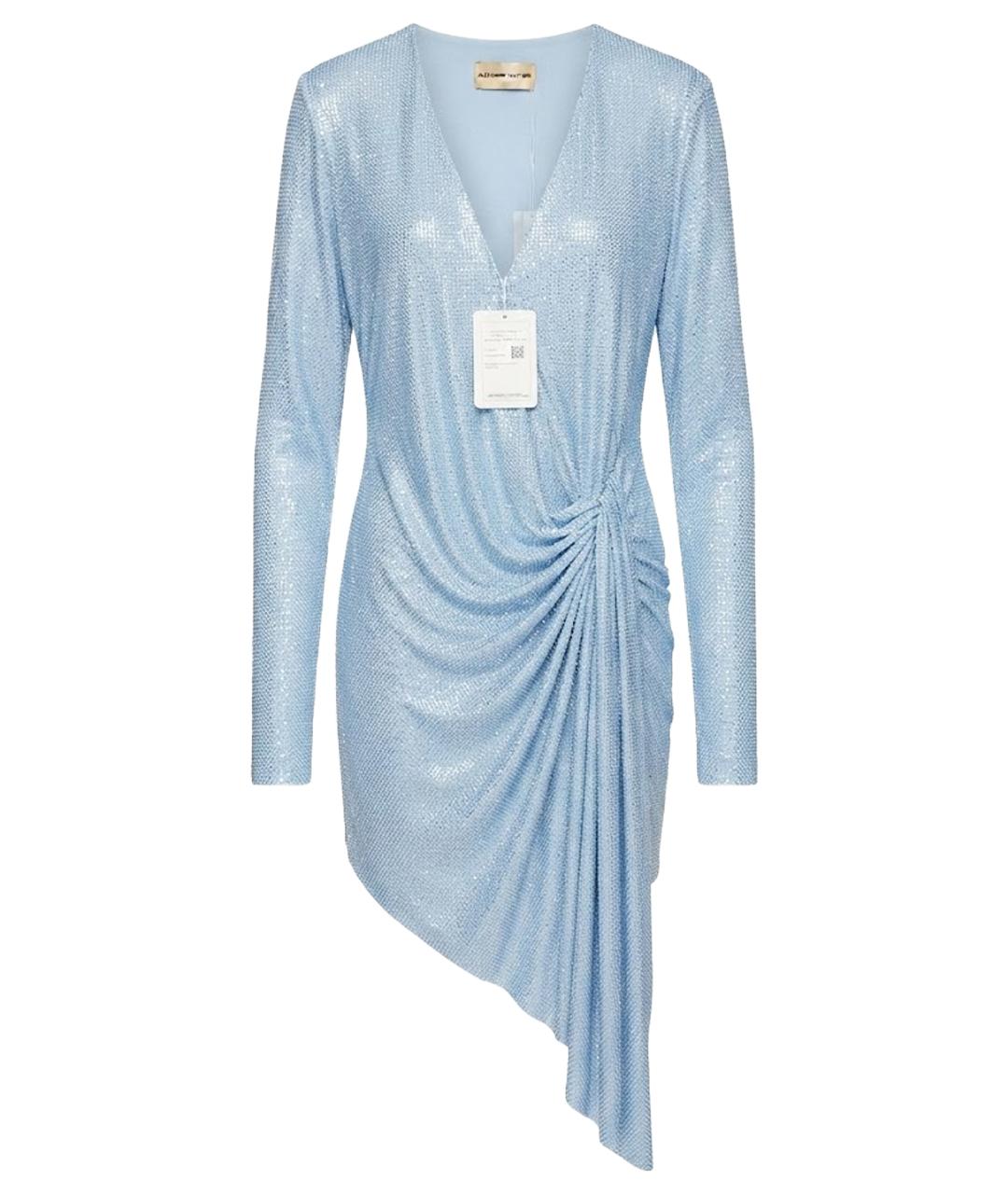 ALEXANDRE VAUTHIER Голубое вискозное коктейльное платье, фото 1