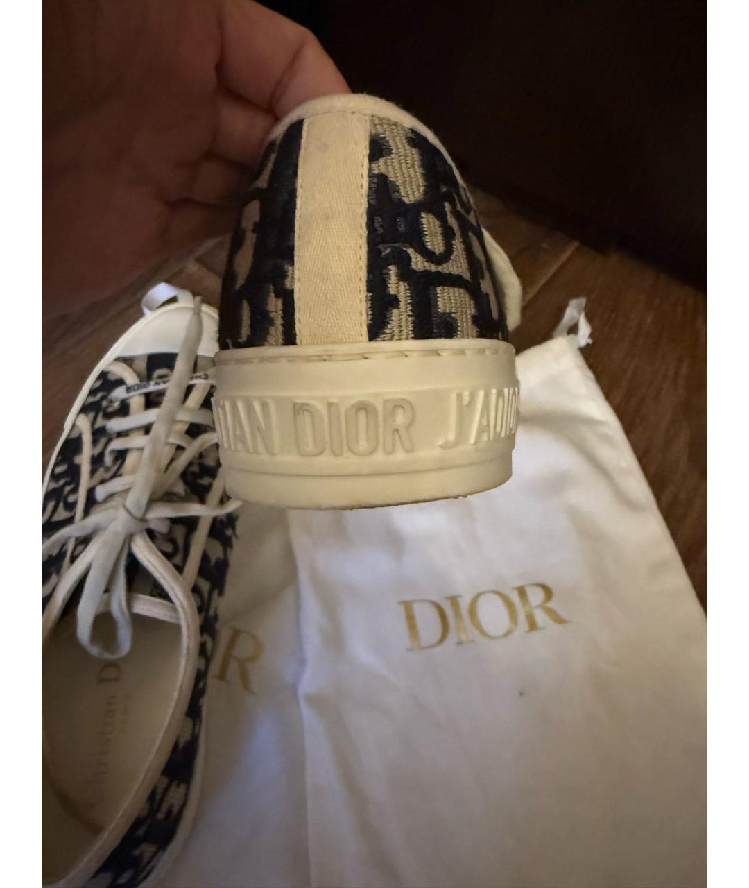 CHRISTIAN DIOR Синие текстильные кеды, фото 4