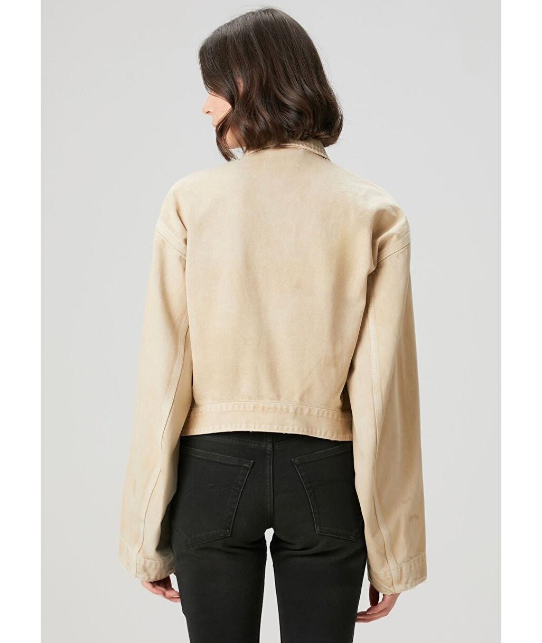 BALENCIAGA Бежевая хлопковая куртка, фото 9