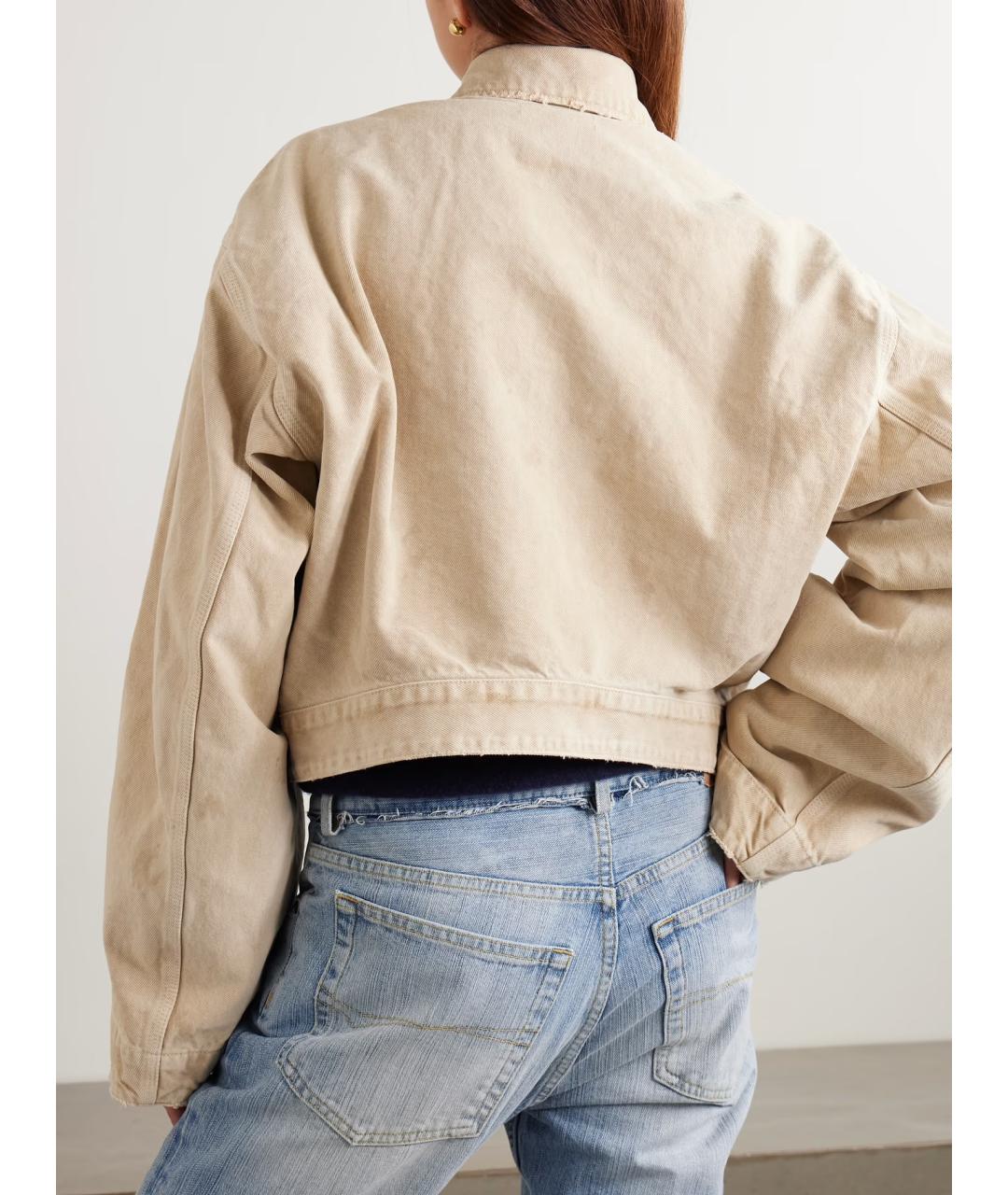 BALENCIAGA Бежевая хлопковая куртка, фото 3