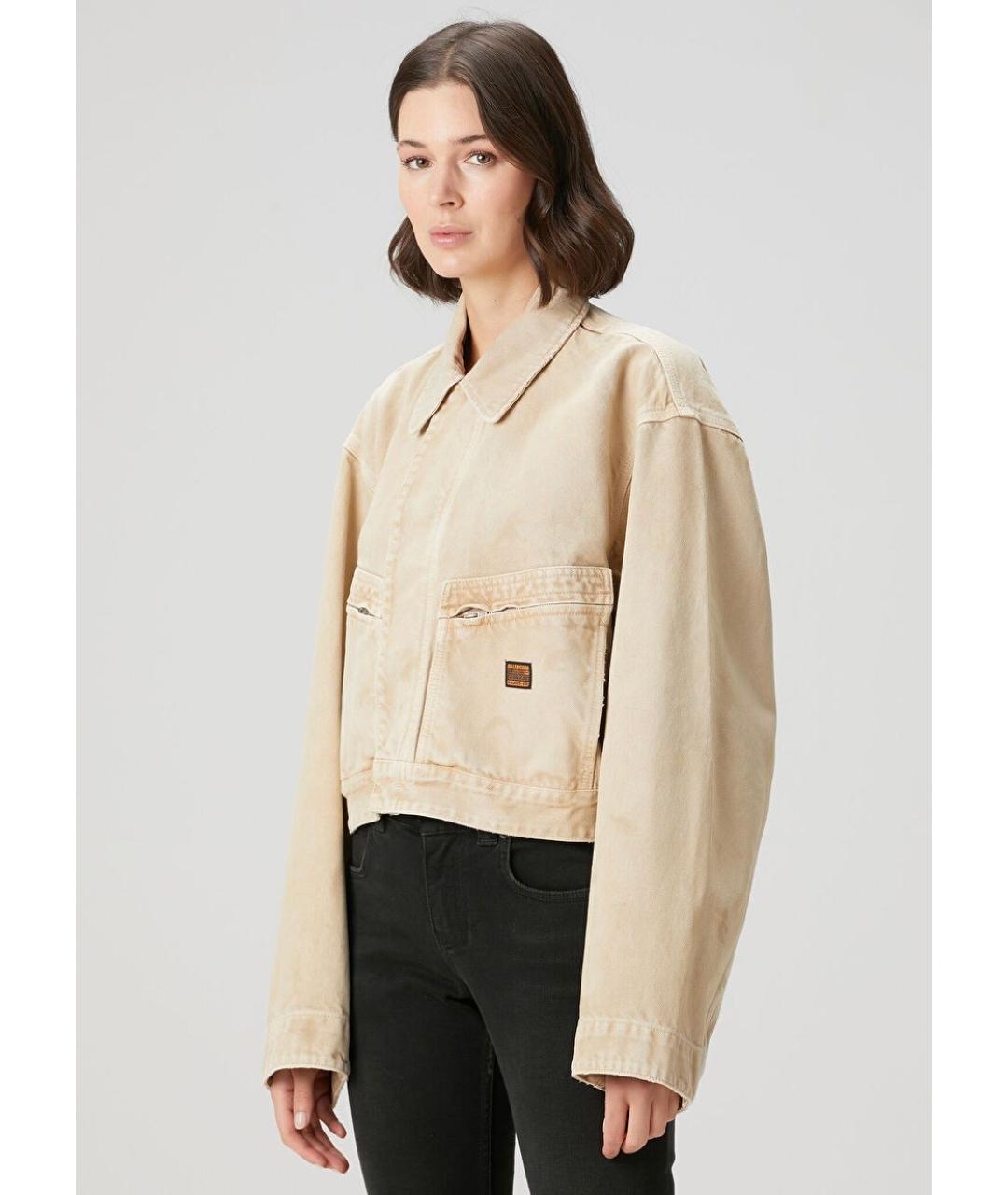 BALENCIAGA Бежевая хлопковая куртка, фото 7