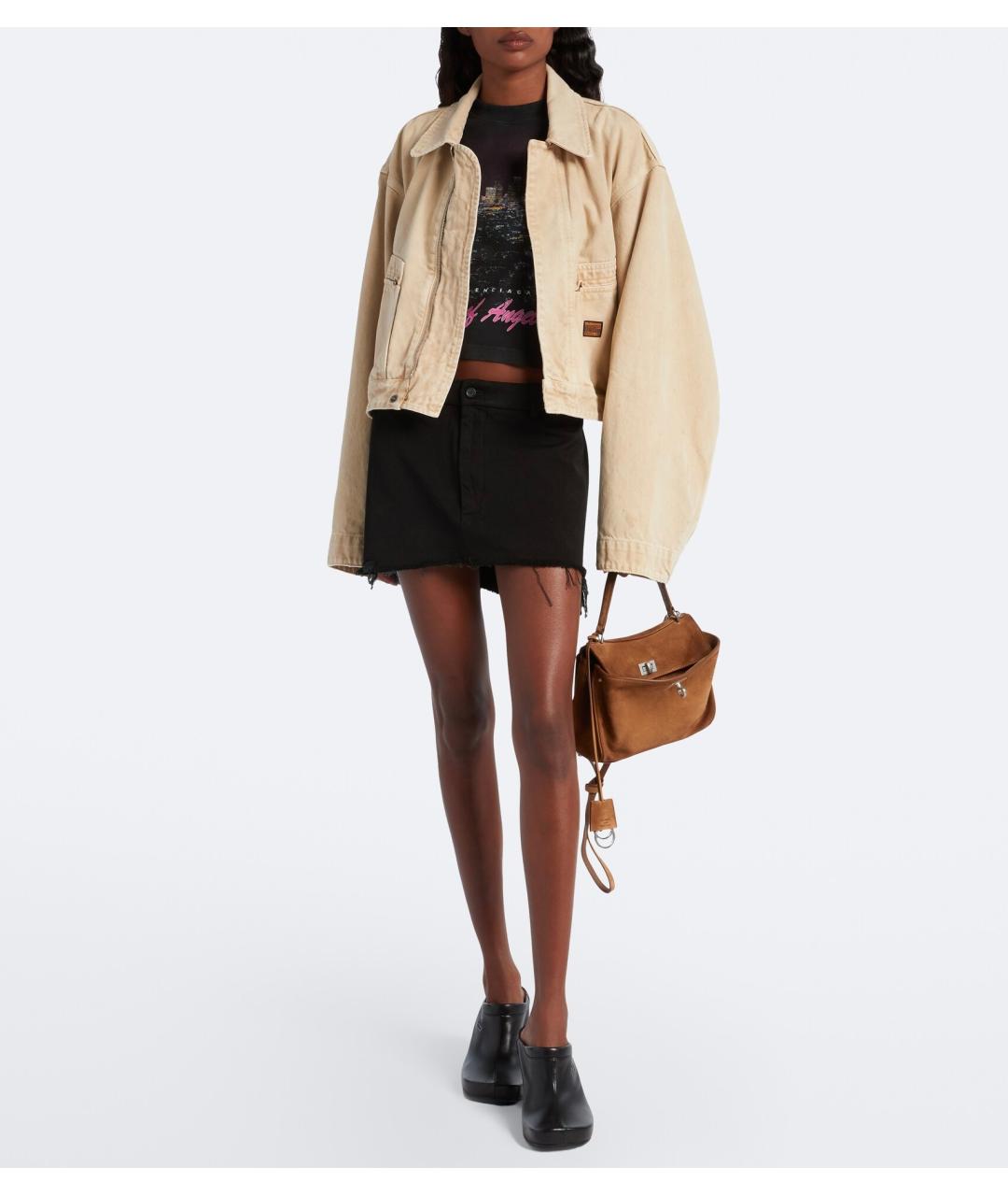 BALENCIAGA Бежевая хлопковая куртка, фото 6