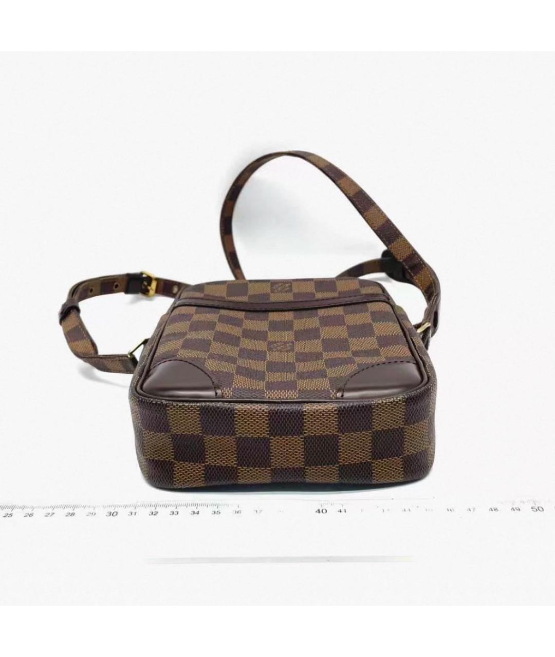 LOUIS VUITTON Коричневая сумка через плечо из канвы, фото 4