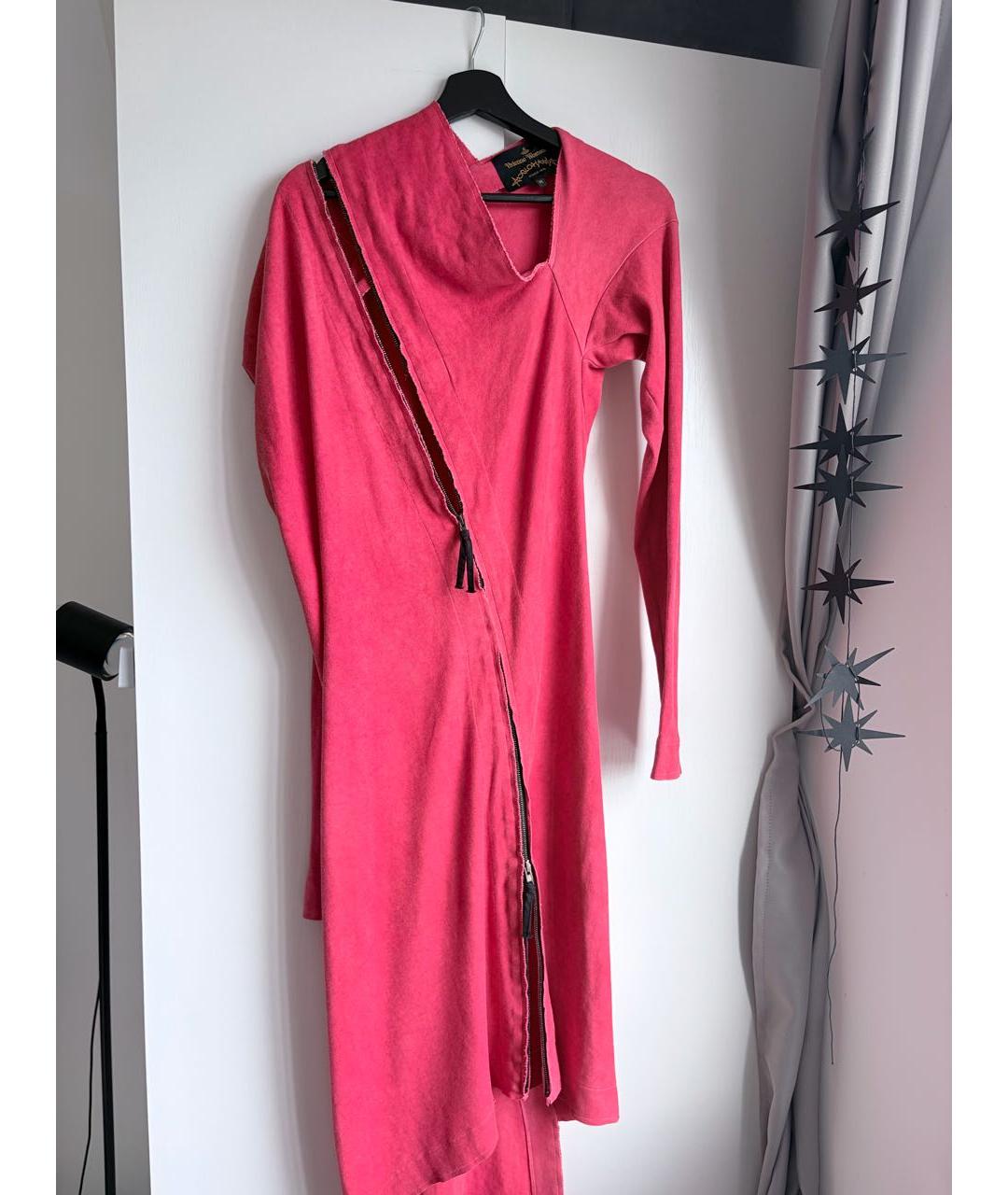 VIVIENNE WESTWOOD Розовое хлопковое повседневное платье, фото 2