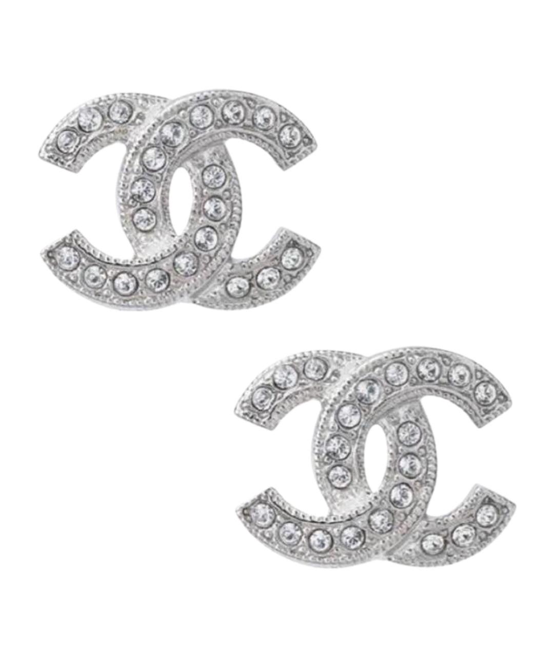 CHANEL Серебряные металлические серьги, фото 1